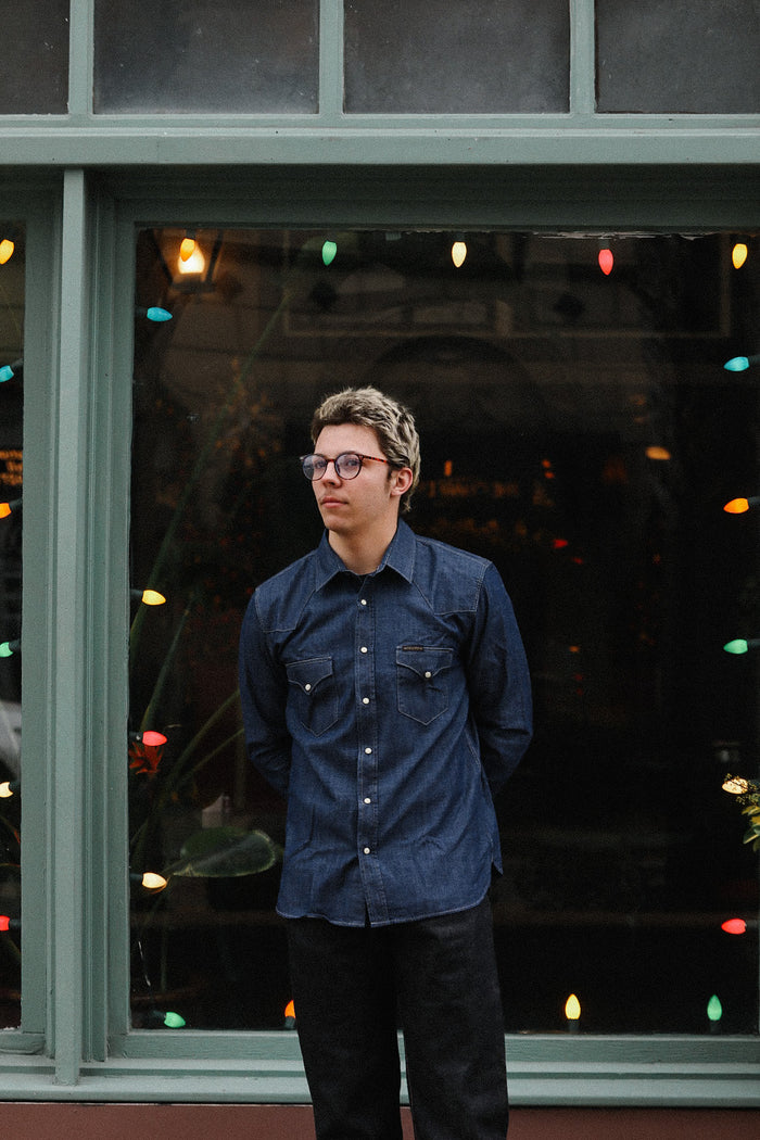 Sideras Shirt- Indigo Chambray