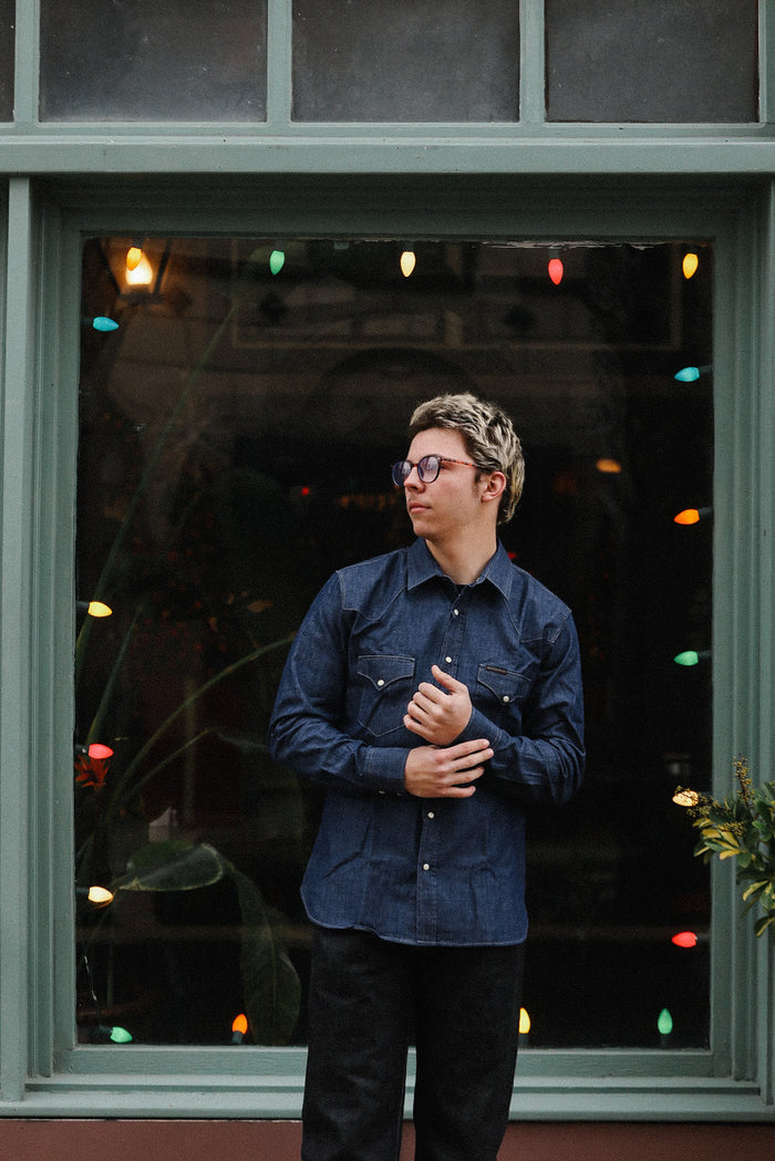 Sideras Shirt- Indigo Chambray