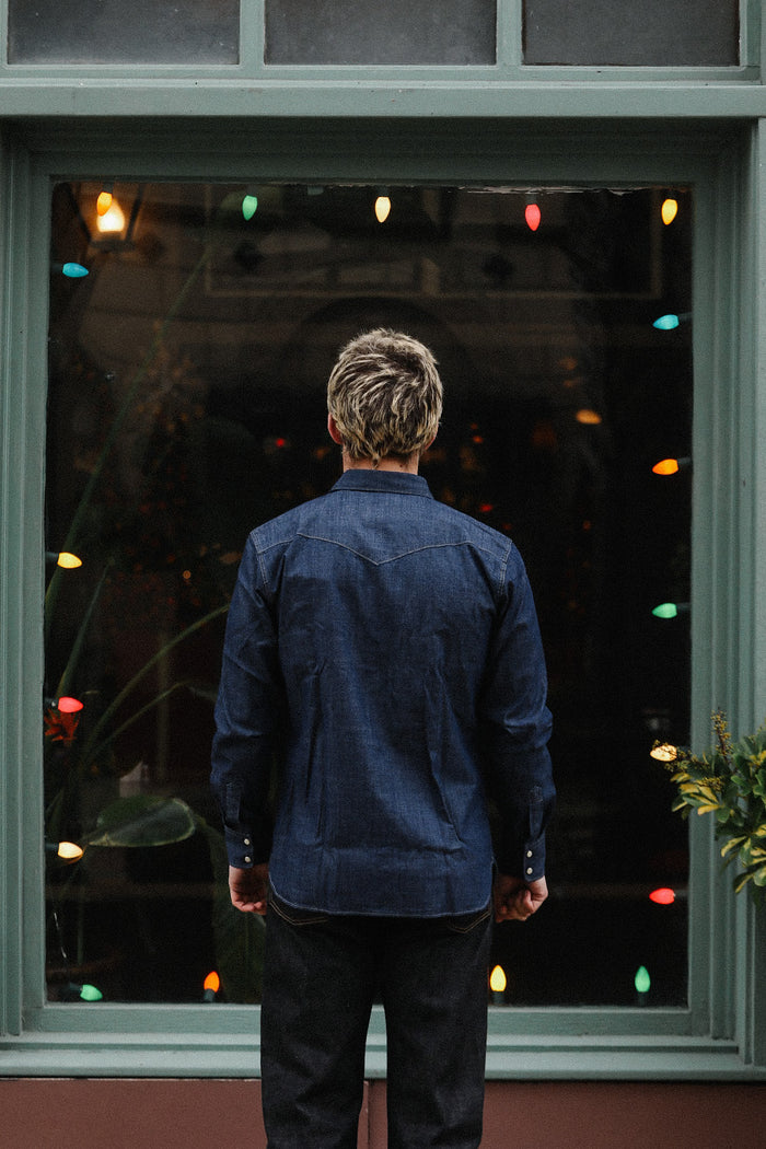Sideras Shirt- Indigo Chambray