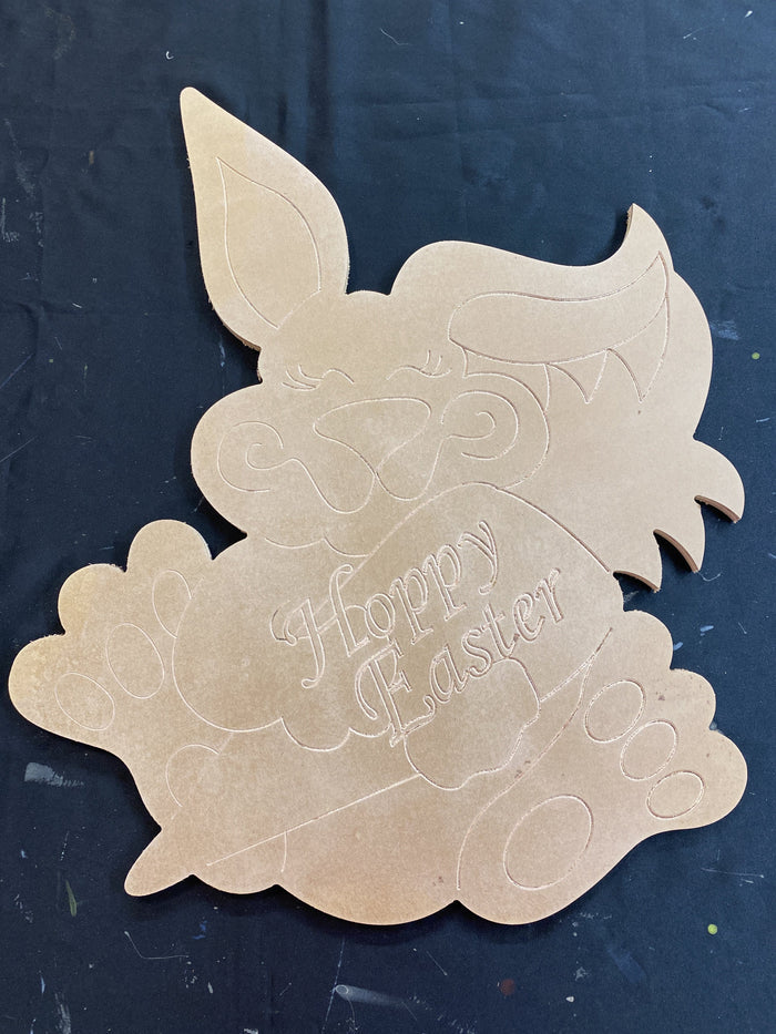Sitting Hoppy Easter Bunny Blank DIY