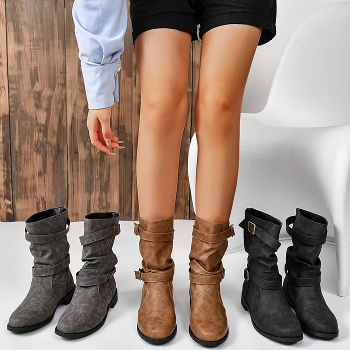 Slouchy Western Ankle Boots for Women – Effortlessly Stylish & Comfortable