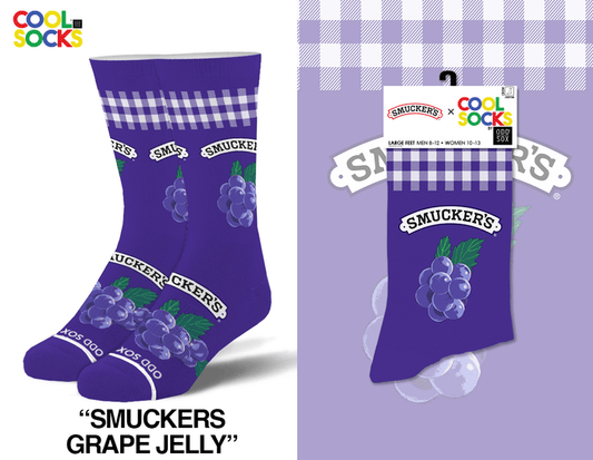 Smuckers Grape Jelly - Mens Crew Folded - Premium Socks from Cool Socks - Just $12.95! Shop now at Pat's Monograms