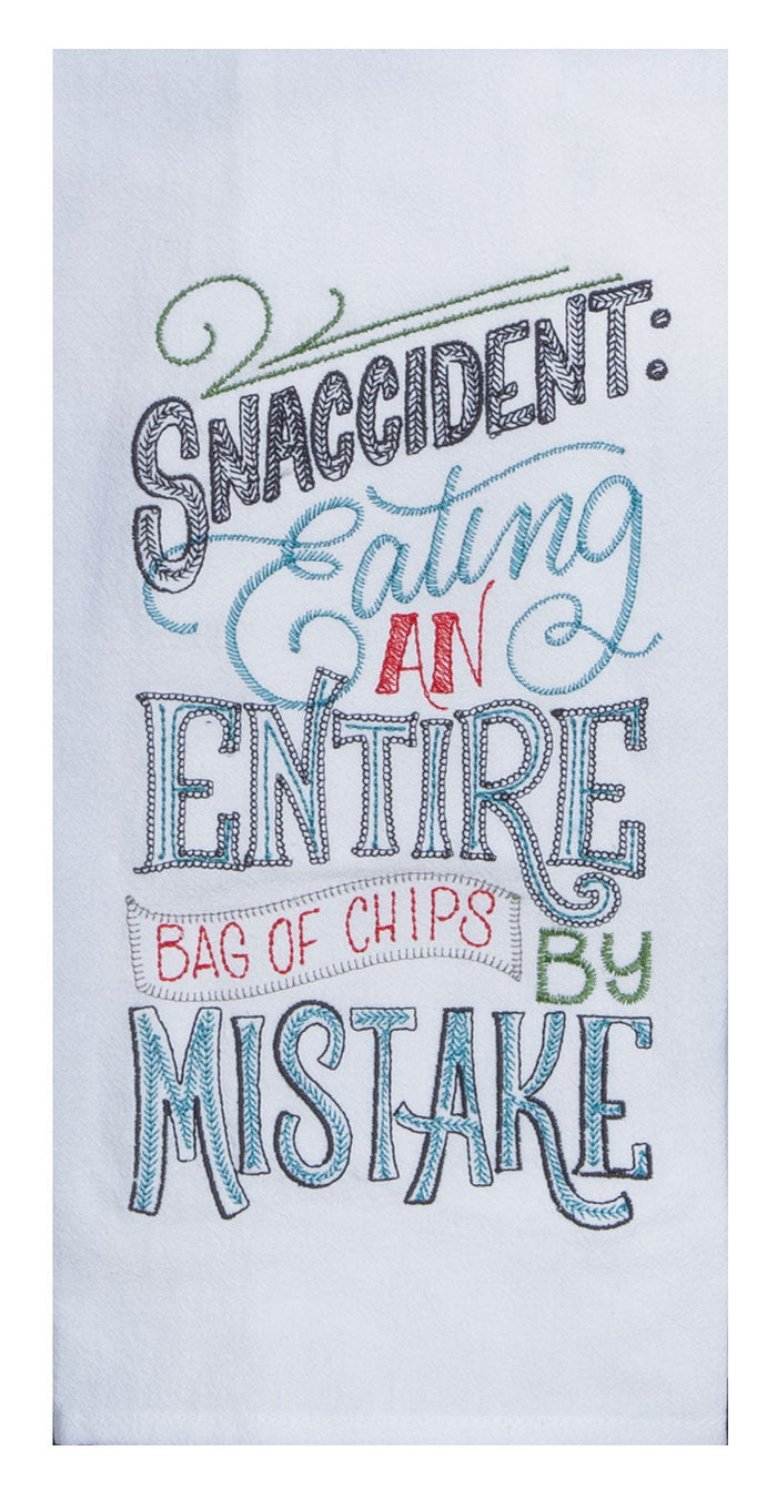 Snaccident Flour Sack Towel - Premium Dish Towel from Kay Dee Designs - Just $8.95! Shop now at Pat's Monograms