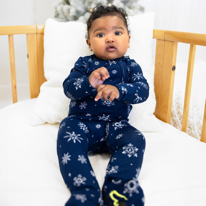 Snowflake Bamboo Convertible Footie