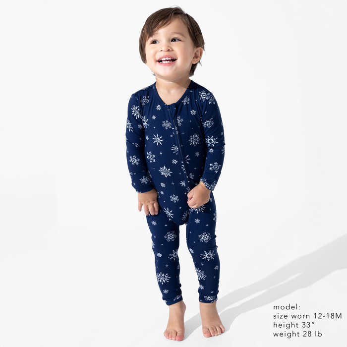 Snowflake Bamboo Convertible Footie