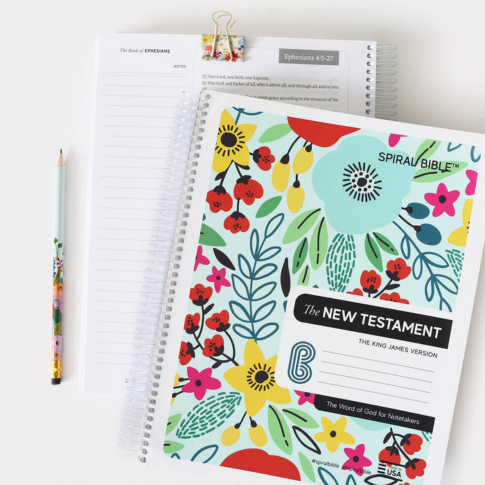 Spiral Bible™ - KJV New Testament - Field of Flowers - Premium Bible from Spiral Bible - Just $54.95! Shop now at Pat's Monograms