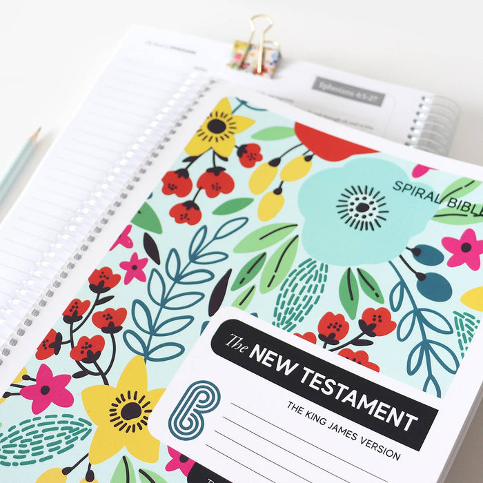 Spiral Bible™ - KJV New Testament - Field of Flowers - Premium Bible from Spiral Bible - Just $54.95! Shop now at Pat's Monograms
