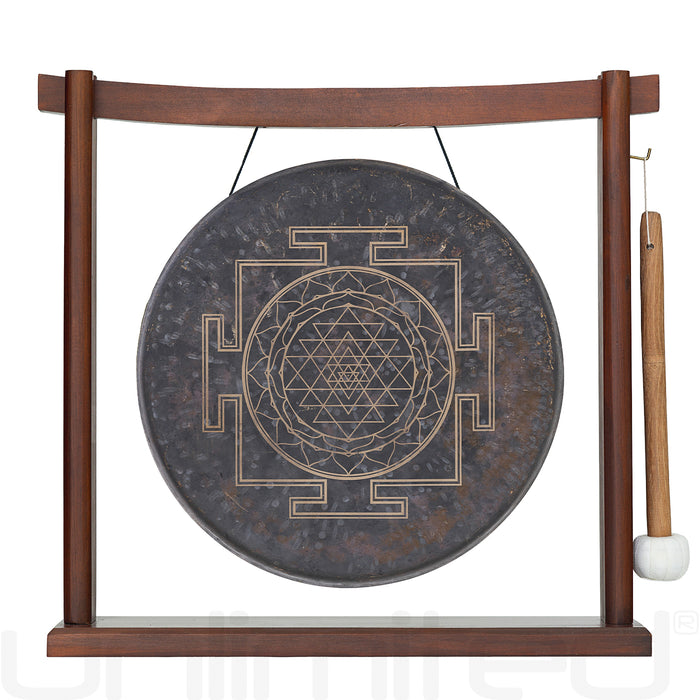 Sri Yantra Gong on Stands