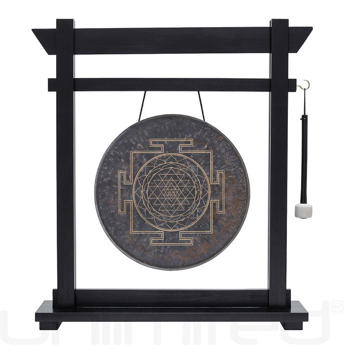 Sri Yantra Gong on Stands