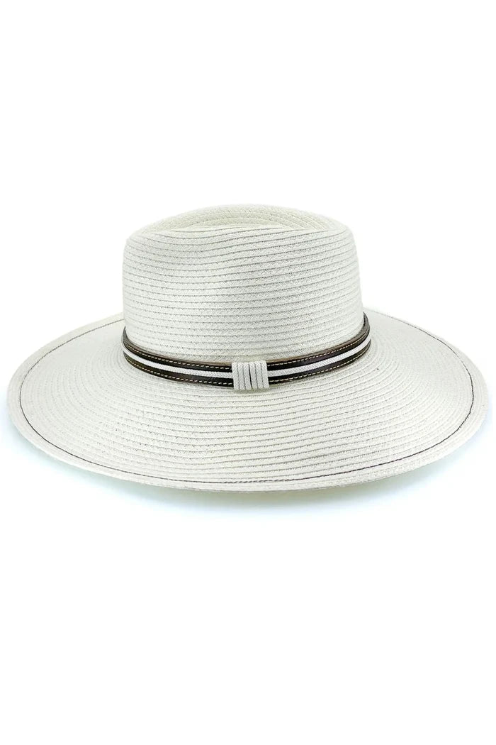 St Tropez Wide Brim Fedora (Ivory) - TM699A