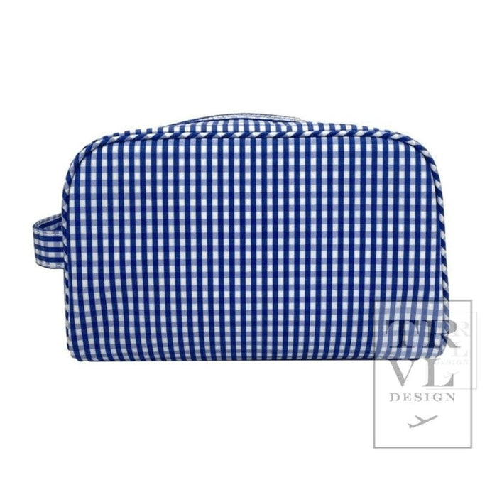 Stowaway - Toiletry Bag Gingham Royal - Premium toiletry bags from TRVL Design - Just $36! Shop now at Pat's Monograms
