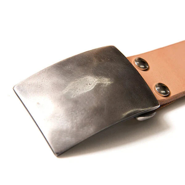 Studio D’artisan FLAT BUCKLE LEATHER BELT-Black (B-83)