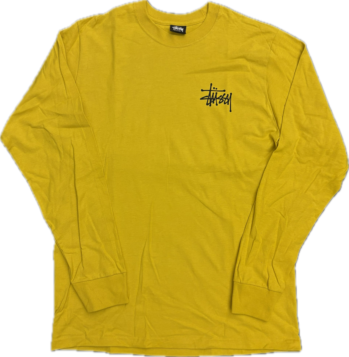 Stussy Basic Logo L/S Tee (Mustard)