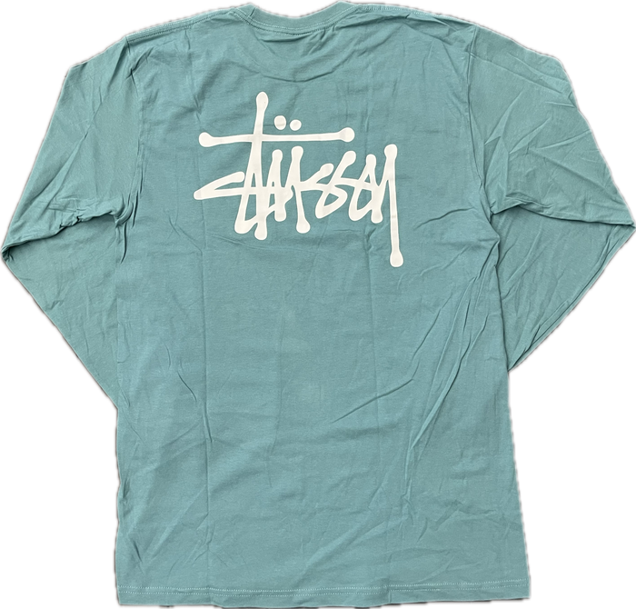 Stussy Basic Logo L/S Tee (Teal)