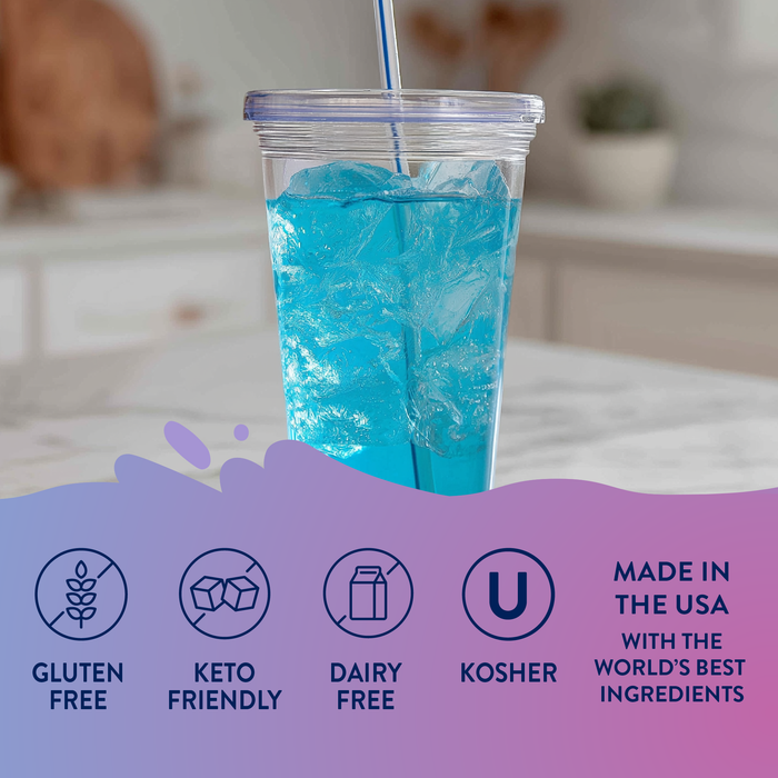 Sugar Free Mermaid Hydration Syrup with Electrolytes 375 ml - Premium drink mix from Jordan's Skinny Mixes - Just $7.95! Shop now at Pat's Monograms