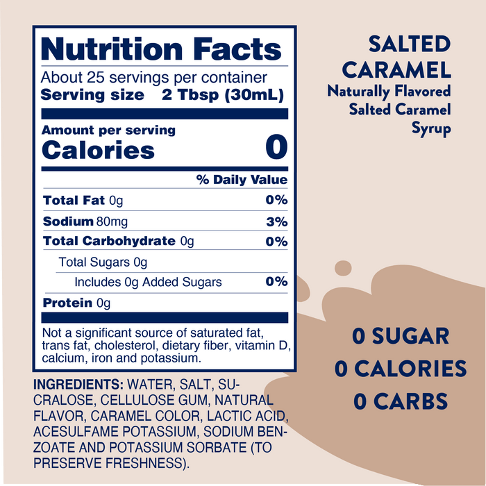 Sugar Free Salted Caramel Syrup - Premium  from Jordan's Skinny Mixes - Just $9.59! Shop now at Pat's Monograms