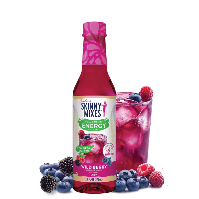 Sugar Free Wild Berry Energy Syrup - 375ml - Premium syrup from Jordan's Skinny Mixes - Just $6.95! Shop now at Pat's Monograms
