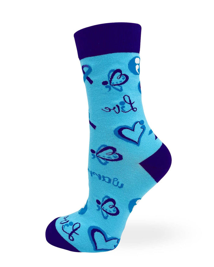 Suicide Prevention Women's Crew Socks - Premium Socks from Fabdaz - Just $12.95! Shop now at Pat's Monograms