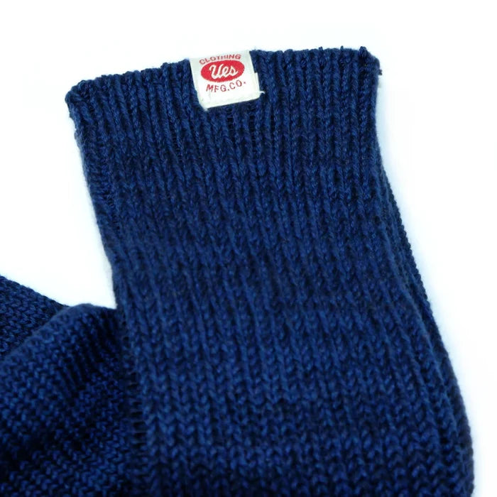 SX-10 UES Melange Crew Length Socks- Navy