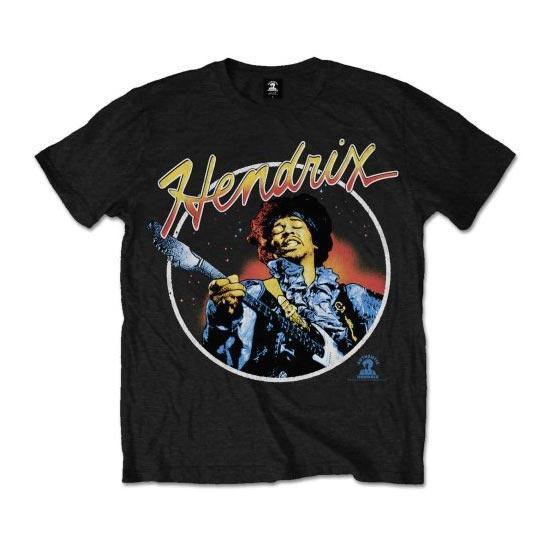 T-Shirt - Jimi Hendrix - Script Circle-Metalomania