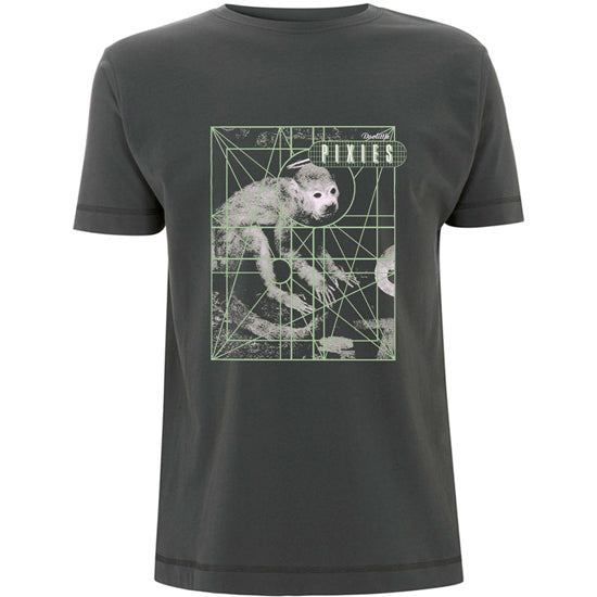 T-Shirt - Pixies - Monkey Grid - Charcoal