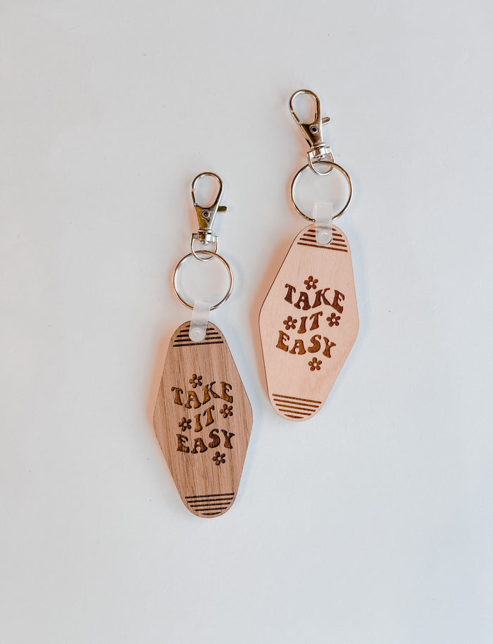 Take It Easy Motel Keychains