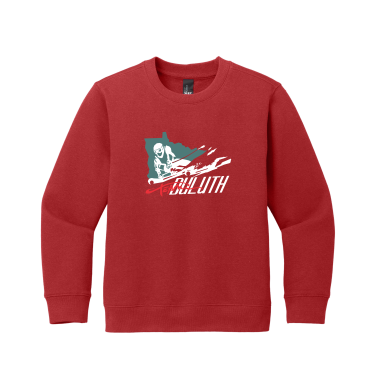Team Duluth - District® Youth V.I.T.™ Fleece Crew DT6104Y with Team Duluth full front logo