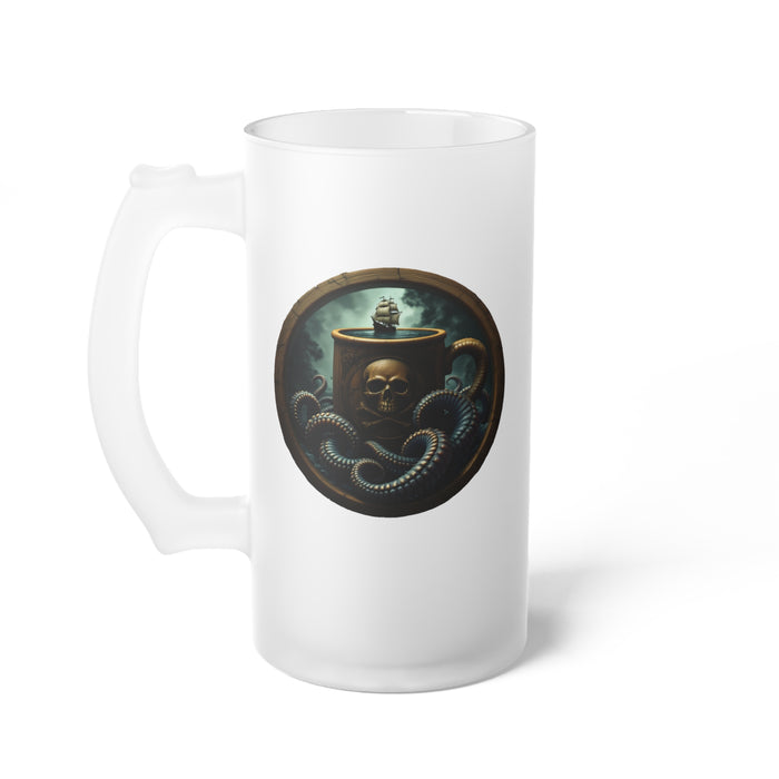 Tides of Plunder Frosted Glass Beer Mug
