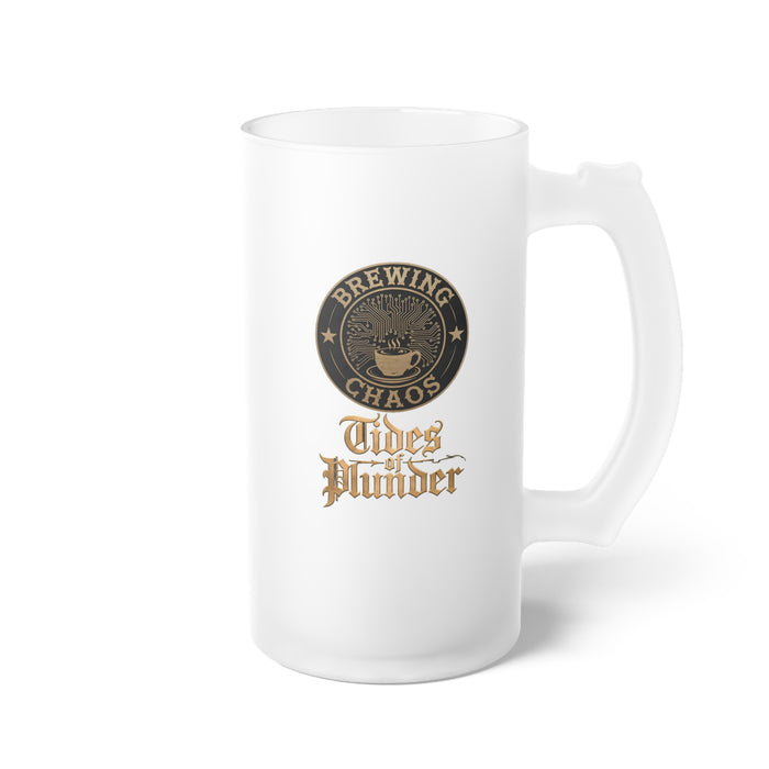 Tides of Plunder Frosted Glass Beer Mug
