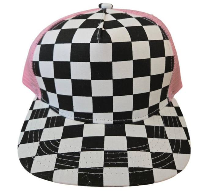 Toddler Kids Checkered Trucker Hat Checker - Premium Trucker Cap from ThatsRad - Just $8.95! Shop now at Pat's Monograms