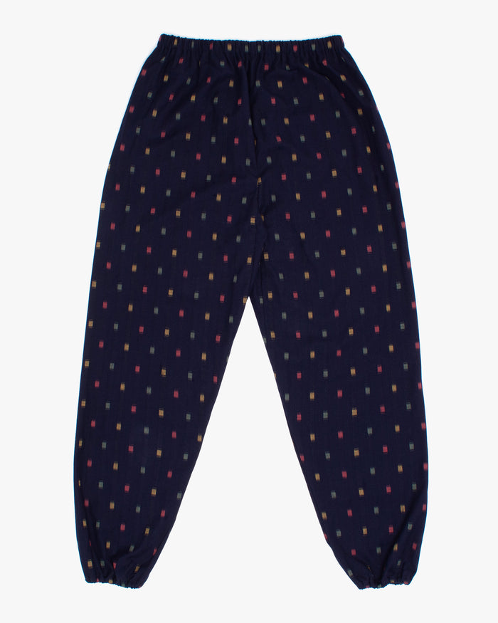 ToK Monpe Pants, Women's, Indigo with Green, Yellow, and Red Blocks
