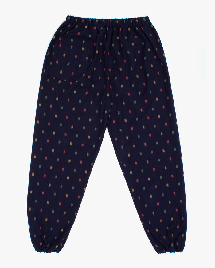 ToK Monpe Pants, Women's, Indigo with Green, Yellow, and Red Blocks