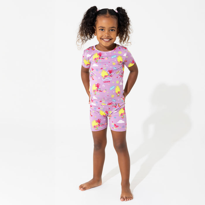 Trolls Harmony Valentine's Kids Bamboo Pajama Short Set