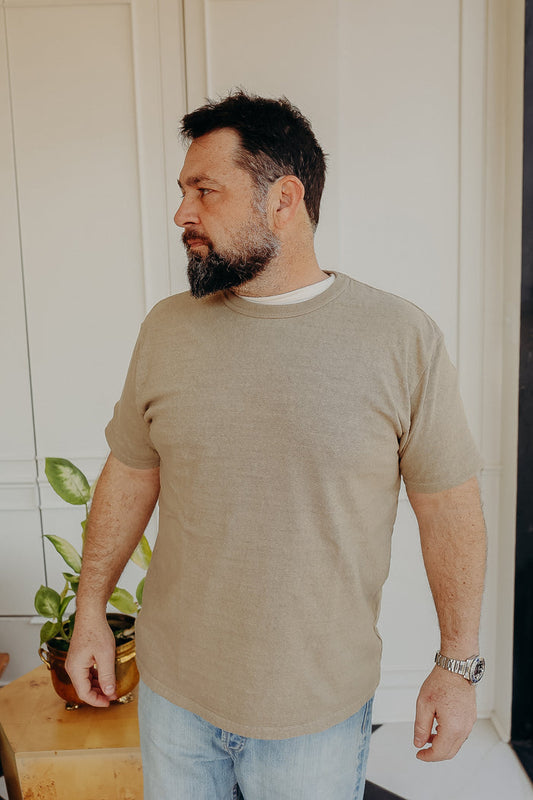 UES No.8 Slub Nep s/s T-Shirt -Sand