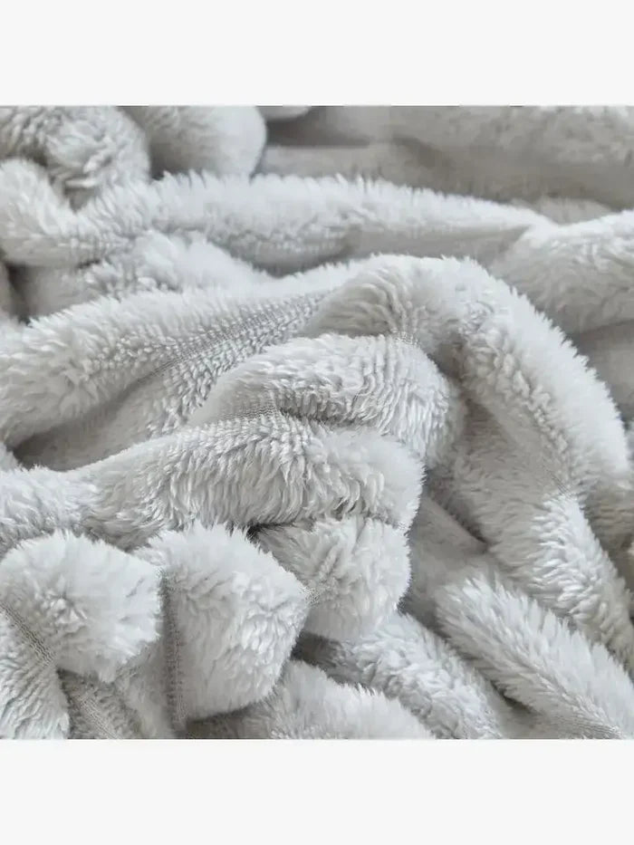 Ultra Soft Ribbed Blanket - Plush Flannel Throw - Premium blankets from FLUFFERY - Just $21.95! Shop now at Pat's Monograms