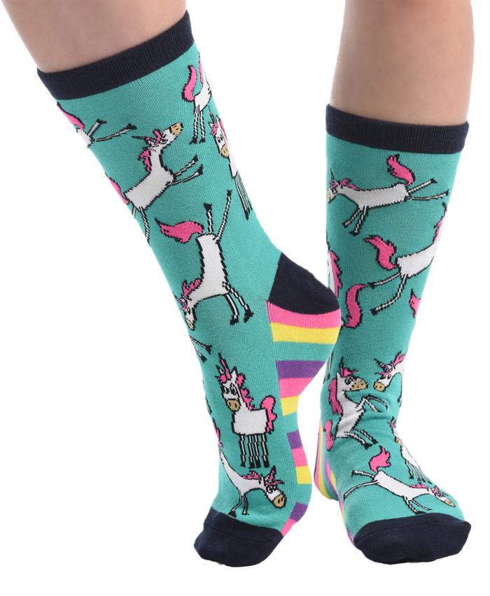Unicorn Crew Sock One Size - Premium Socks from Lazy One - Just $9.95! Shop now at Pat's Monograms
