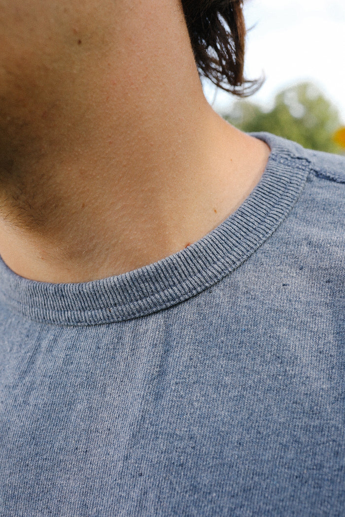 "Upcycle" Recycled Cotton Pocket Tee- Indigo (8158)