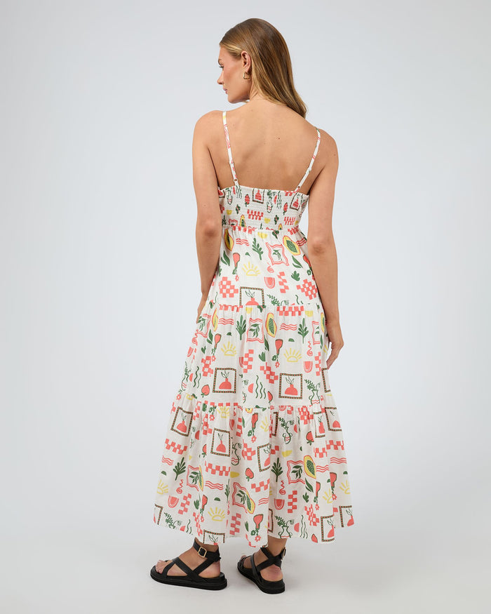 women’s maxi dress Mediterranean-inspired prints