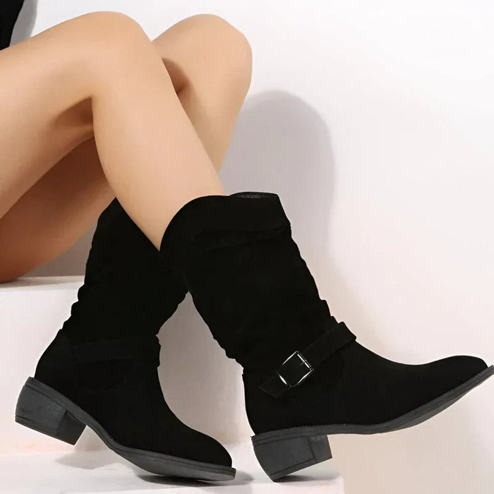 Velvet Ankle Boots for Women – Stylish & Comfortable