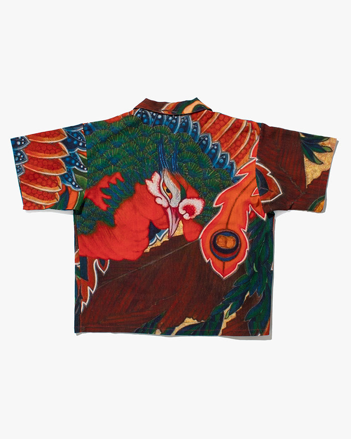Wa-Modern Short Sleeve Button Up Shirt, Houou