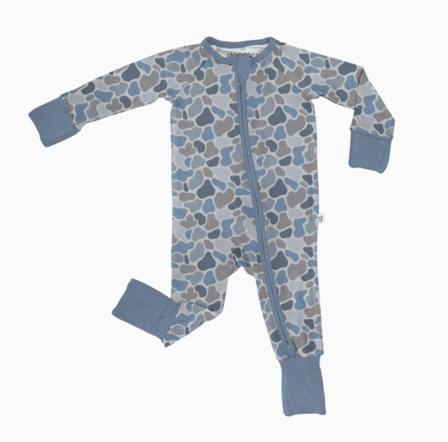 Watercolor Camo Zip Infant PJ - Premium Baby Sleepwear from Goosies - Just $35.95! Shop now at Pat's Monograms