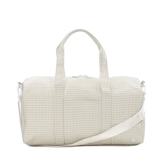 WEEKENDER Duffel Bag - GINGHAM PEARL GREY - Premium Duffel Bags from TRVL Design - Just $64.95! Shop now at Pat's Monograms