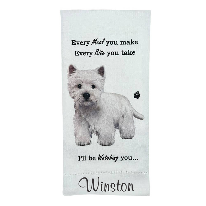 Westie Kitchen Towel - Premium Kitchen Towels from E&S Pets - Just $10.95! Shop now at Pat's Monograms