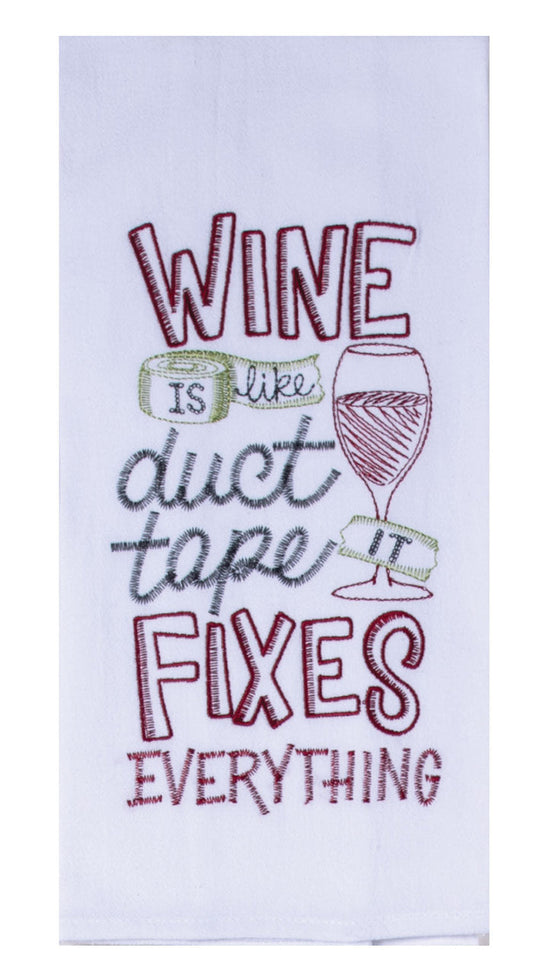 Wine Duct Tape Flour Sack Towel - Premium Dish Towel from Kay Dee Designs - Just $8.95! Shop now at Pat's Monograms