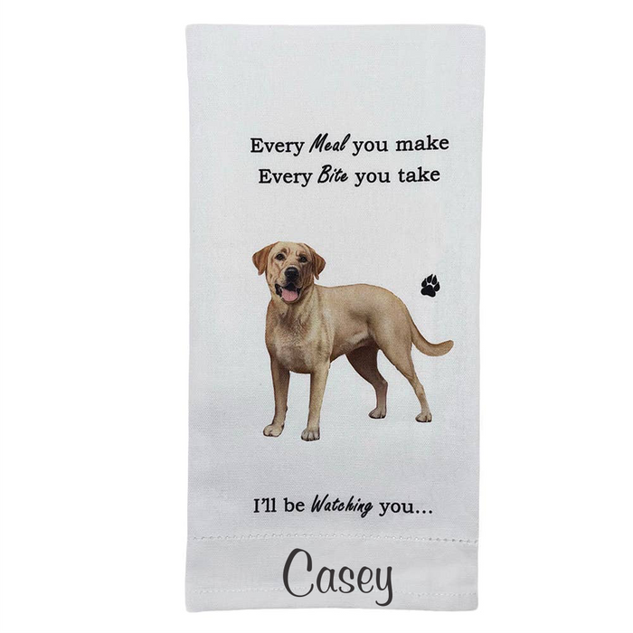 Yellow Labrador Kitchen Towel - Premium Kitchen Towels from E&S Pets - Just $10.95! Shop now at Pat's Monograms