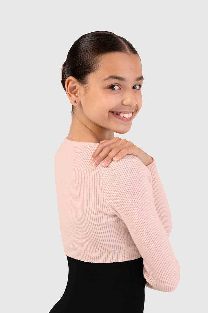 Z530019G - Bloch Starling Knit Fixed Mock Wrap Girls Top