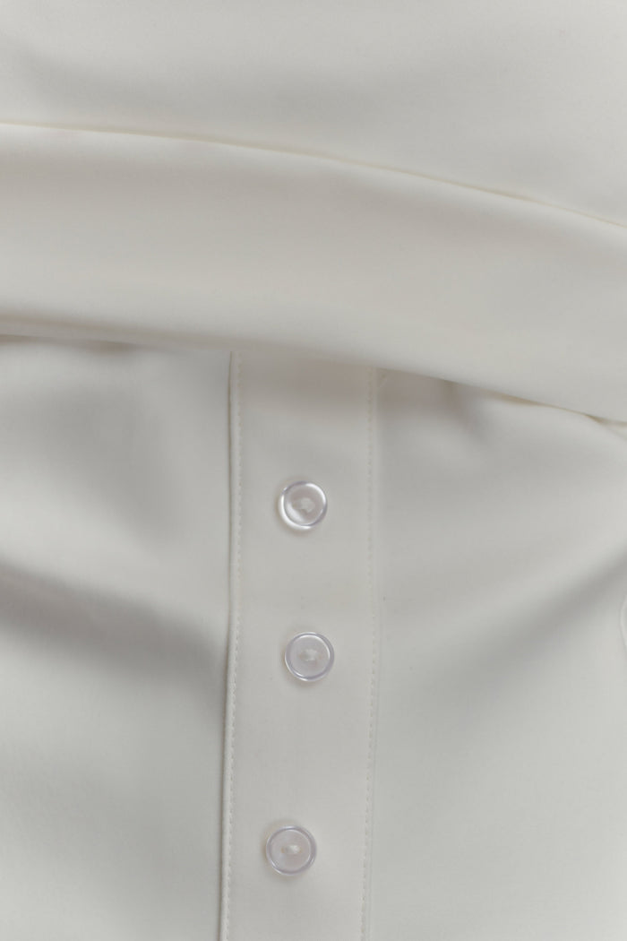Zillah Strapless Cotton Top - White