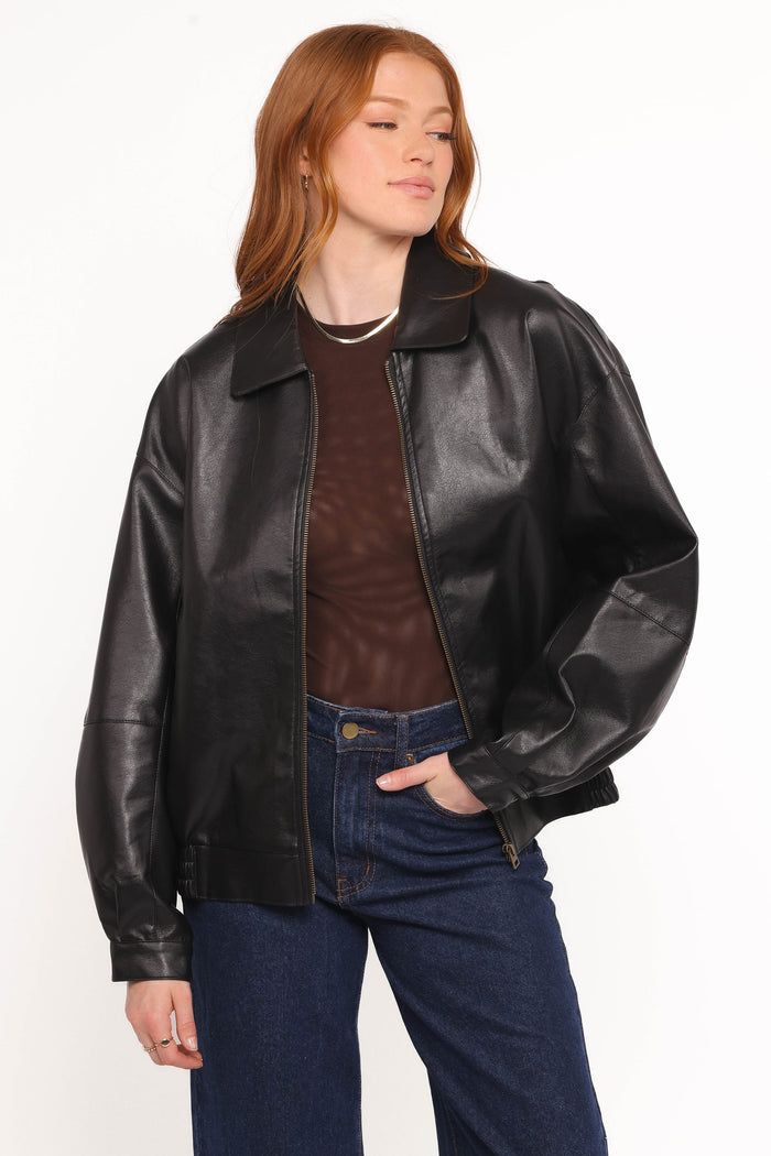 Petal and Pup USA OUTERWEAR Zoe Bomber Jacket - Black