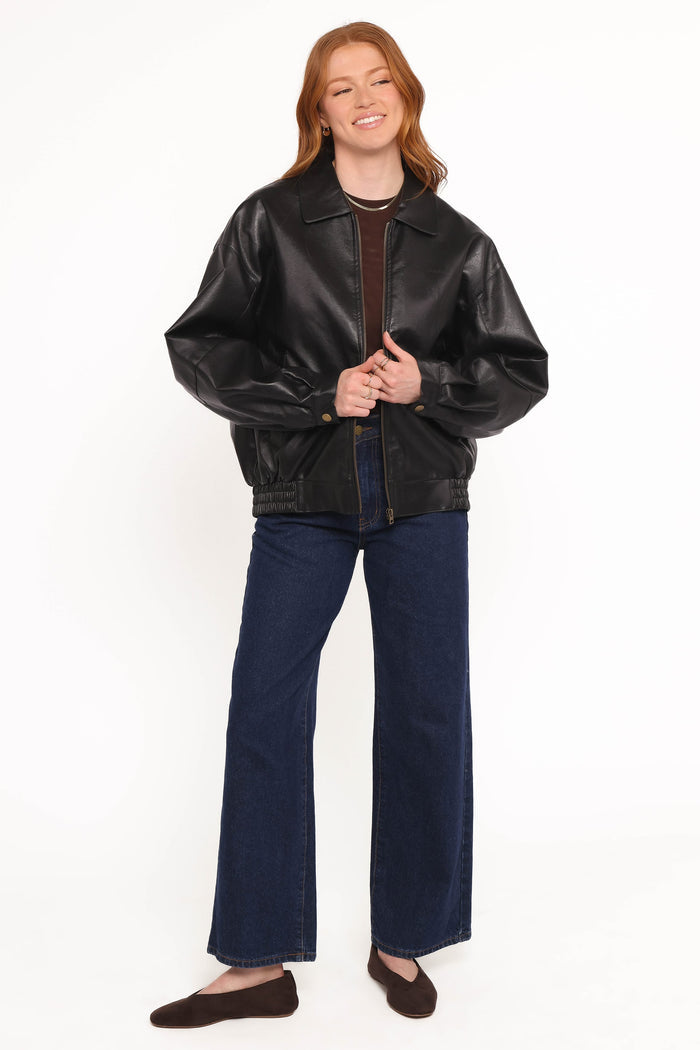 Petal and Pup USA OUTERWEAR Zoe Bomber Jacket - Black